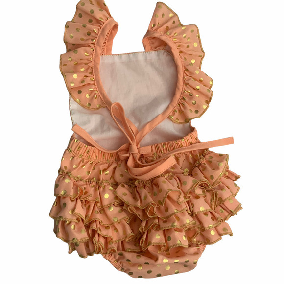 MESSY Code Baby Ruffle Romper Size XS (0-3m) - Picture 3 of 5